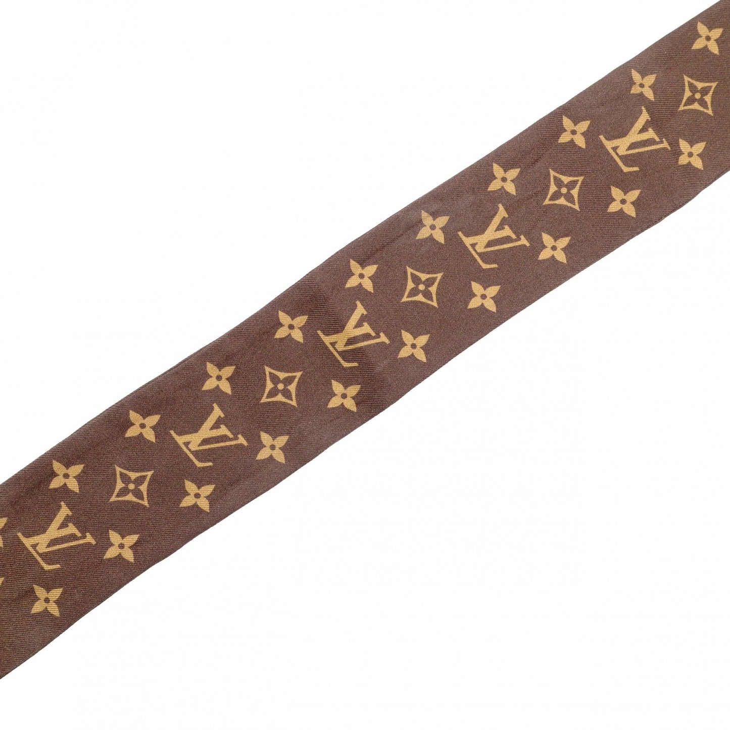 LOUIS VUITTON Takashi Murakami Twilly Monogram Cherry Scarf, Silk, Brown