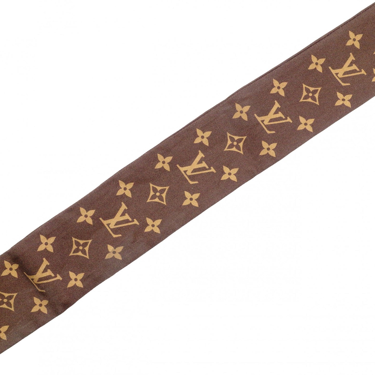 LOUIS VUITTON Takashi Murakami Twilly Monogram Cherry Scarf, Silk, Brown