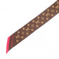 LOUIS VUITTON Takashi Murakami Twilly Monogram Cherry Scarf, Silk, Brown