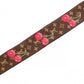 LOUIS VUITTON Takashi Murakami Twilly Monogram Cherry Scarf, Silk, Brown