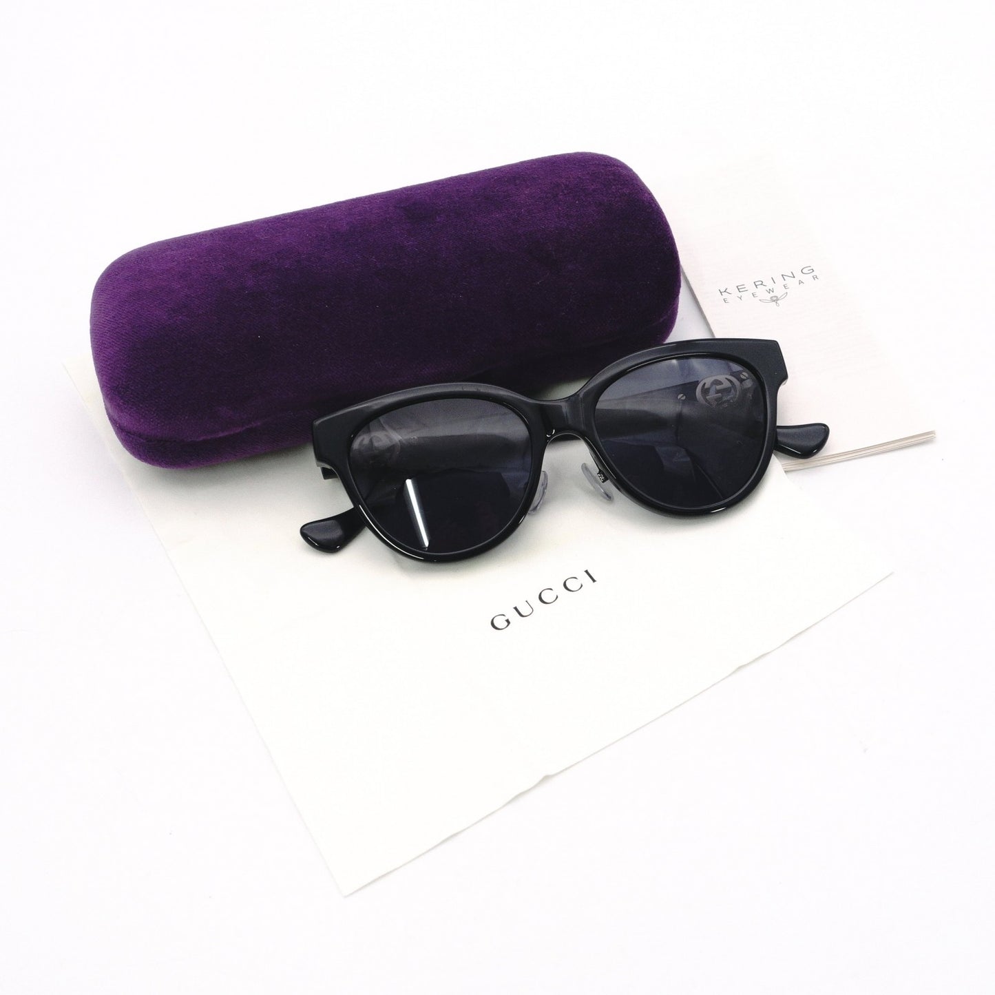 Unused GUCCI Sunglasses, Plastic, Black