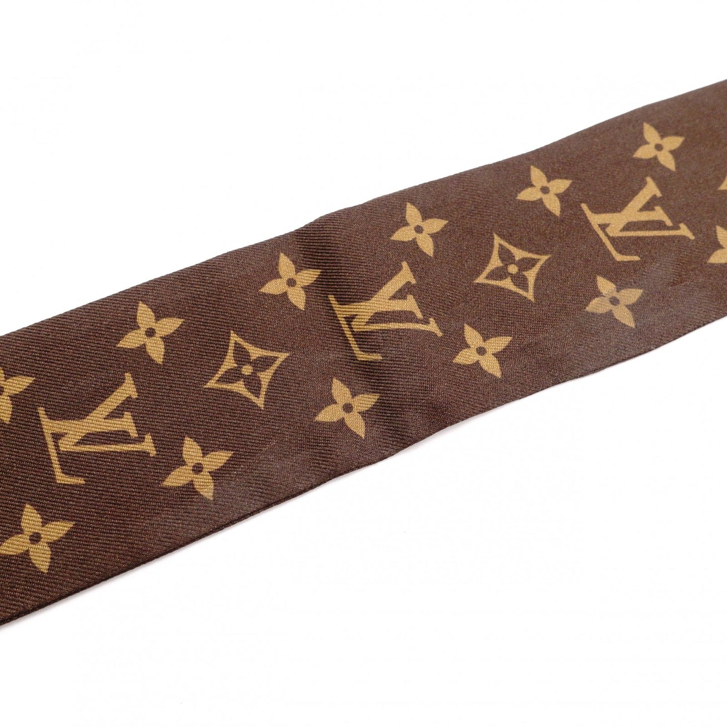 LOUIS VUITTON Takashi Murakami Twilly Monogram Cherry Scarf, Silk, Brown