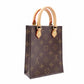 LOUIS VUITTON Petite Sac Pla Monogram Canvas Shoulder Bag, PVC/Leather, Brown, Crossbody