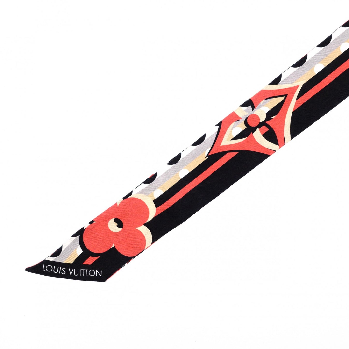 LOUIS VUITTON Twilly Bando Scarf, Silk, Brownish Red