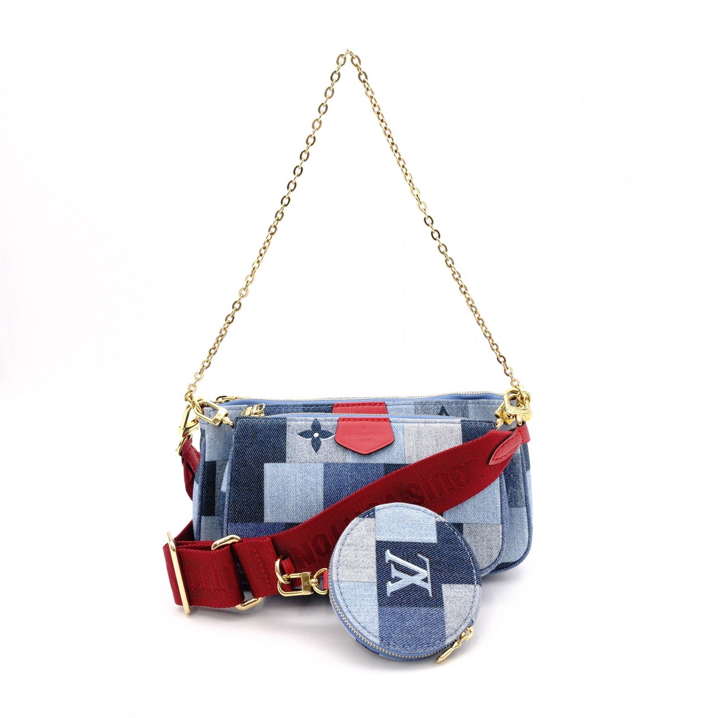 LOUIS VUITTON Multipochette Accessoires Denim Shoulder Bag