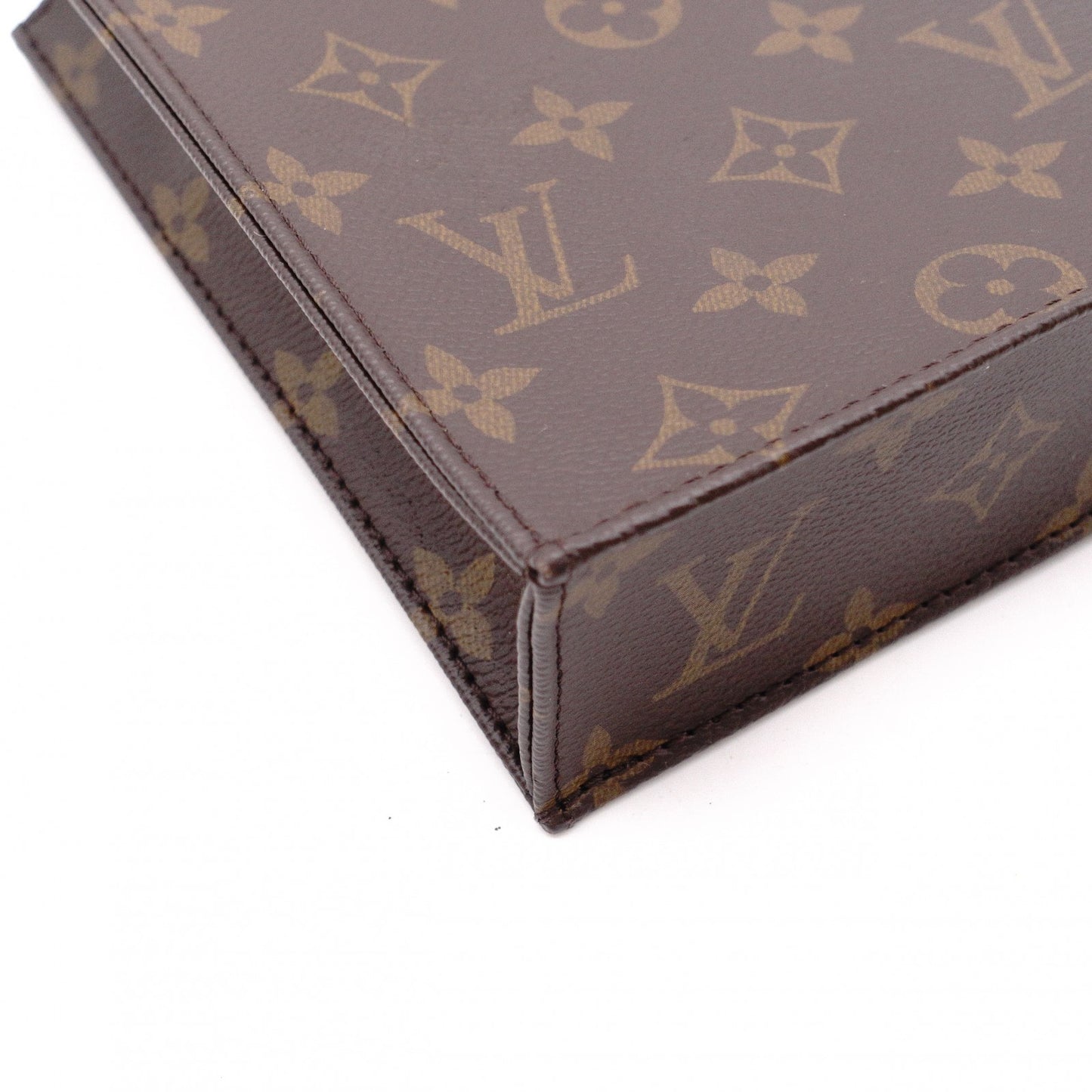 LOUIS VUITTON Petite Sac Pla Monogram Canvas Shoulder Bag, PVC/Leather, Brown, Crossbody