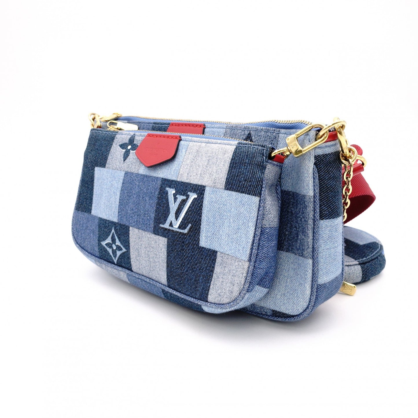 LOUIS VUITTON Multipochette Accessoires Denim Shoulder Bag