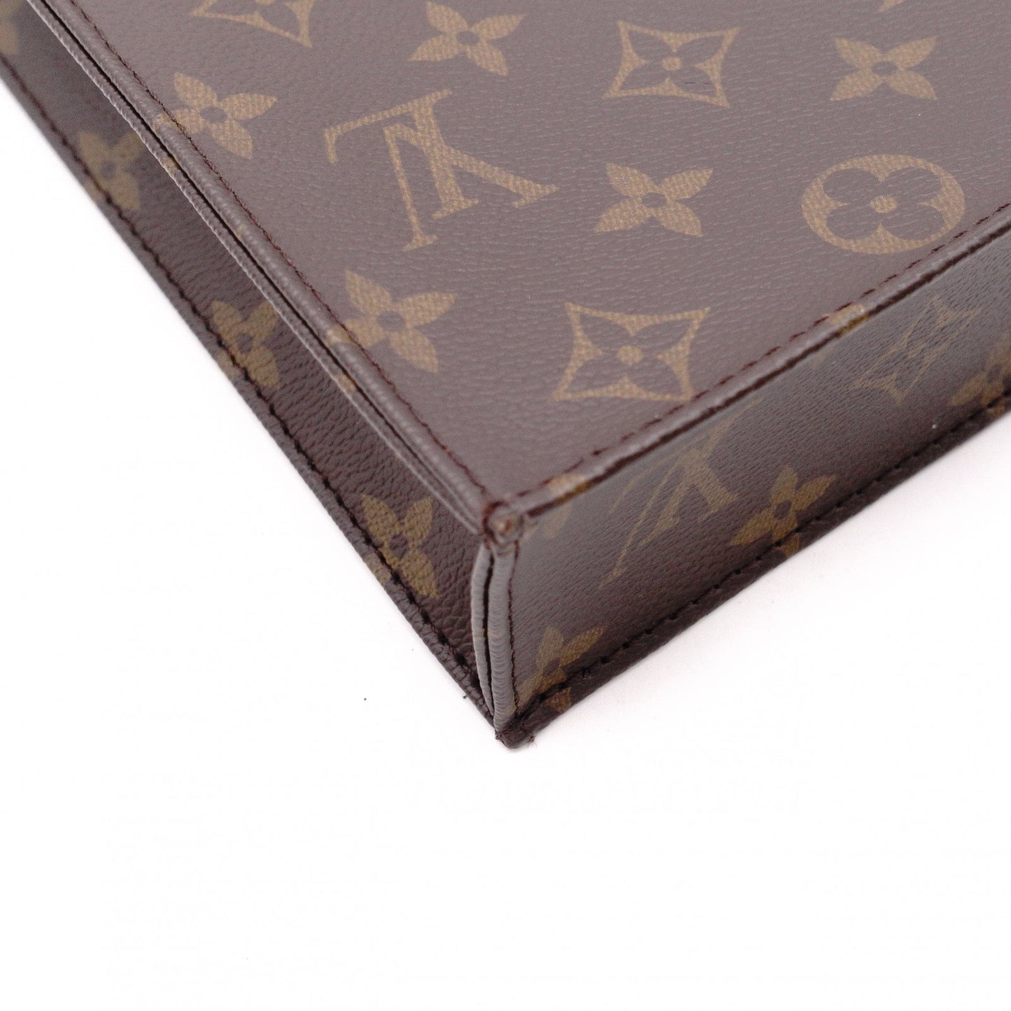 LOUIS VUITTON Petite Sac Pla Monogram Canvas Shoulder Bag, PVC/Leather, Brown, Crossbody