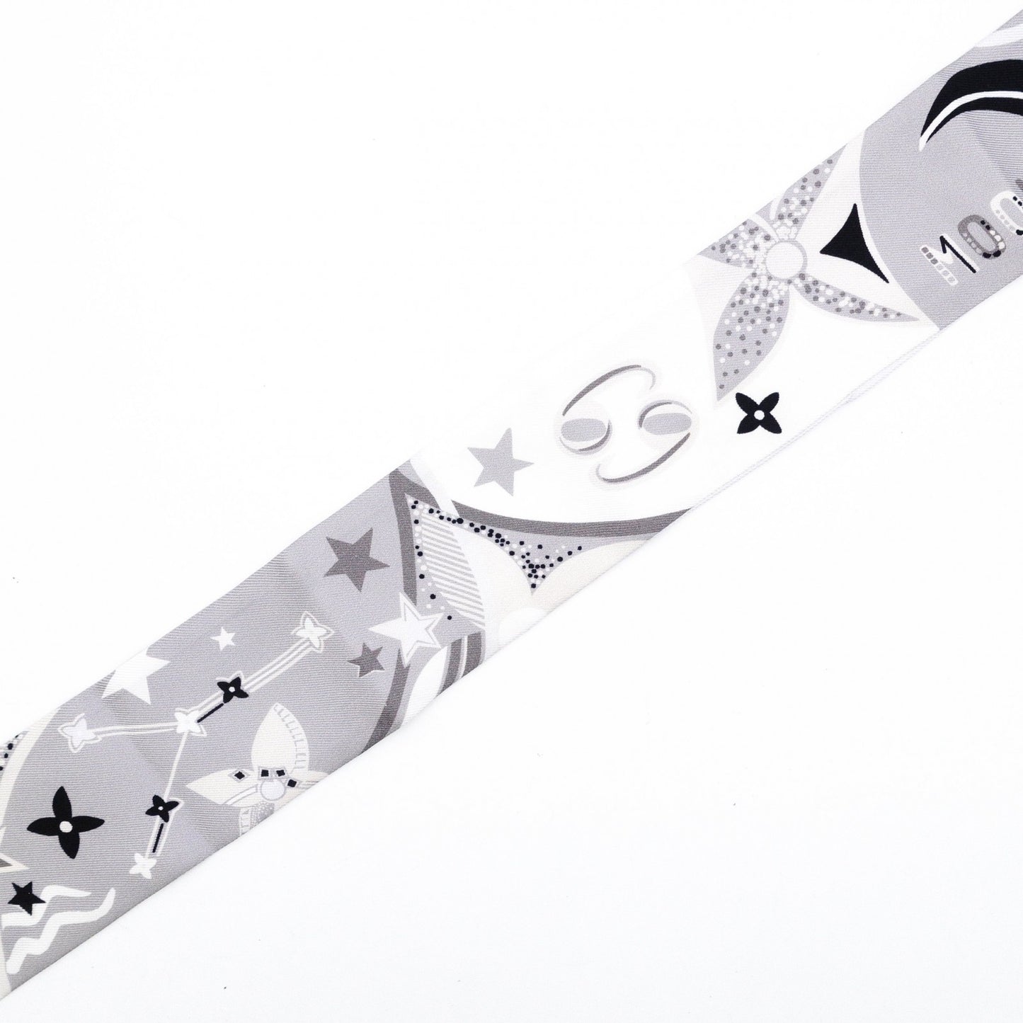 LOUIS VUITTON Twilly Bando BB Scarf, Silk, Gray