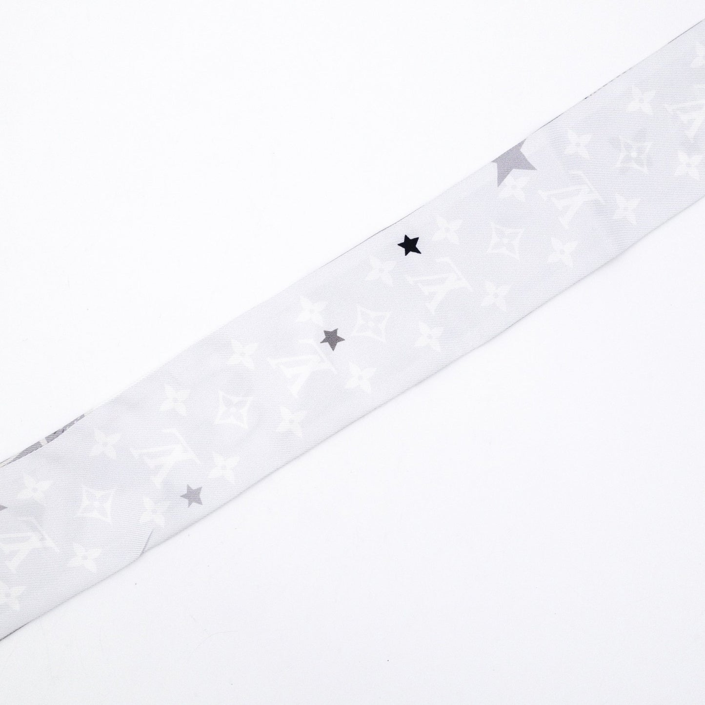 LOUIS VUITTON Twilly Bando BB Scarf, Silk, Gray