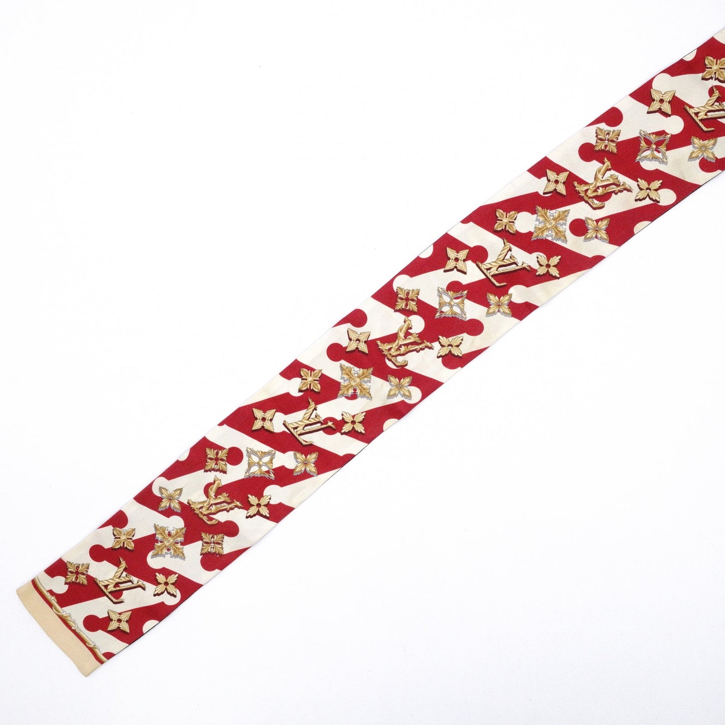 LOUIS VUITTON Twilly Bando BB Scarf, Silk, Black and Beige