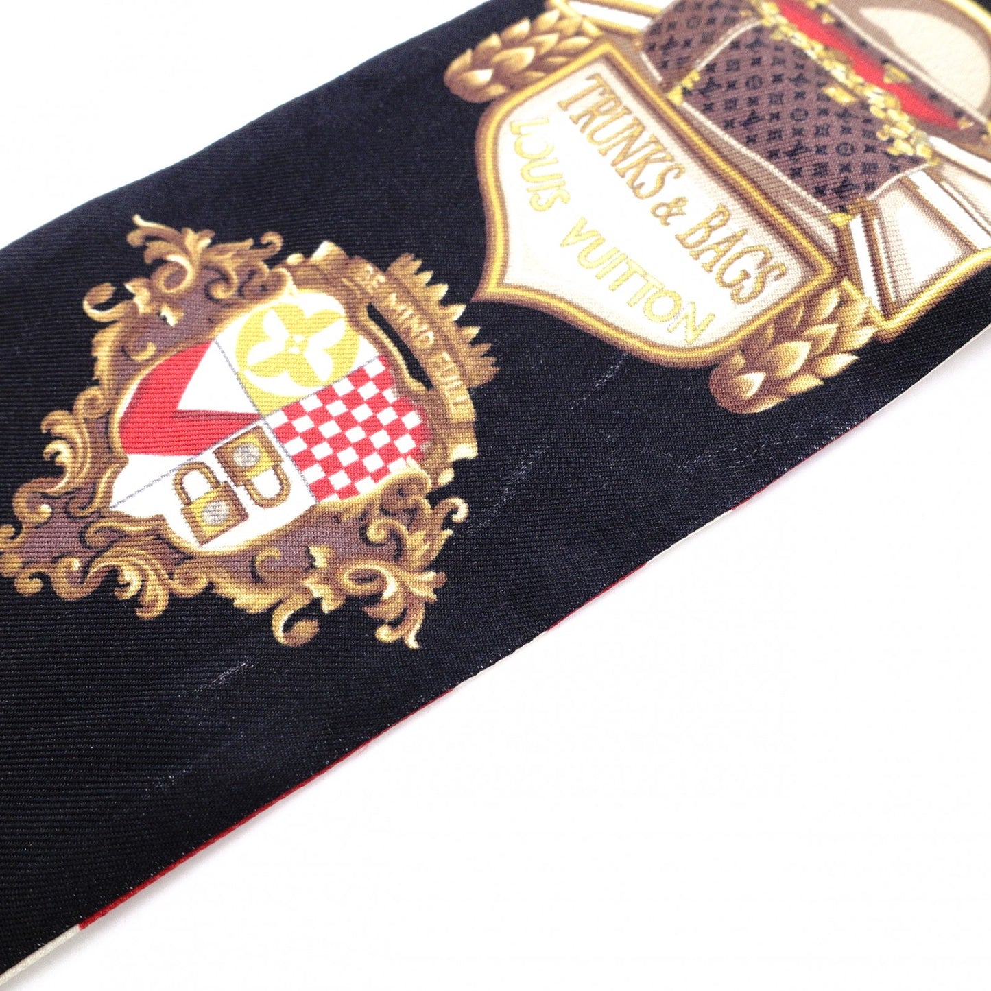 LOUIS VUITTON Twilly Bando BB Scarf, Silk, Black and Beige