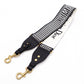 Christian Dior 30 Montaigne Shoulder Strap Canvas/Leather Black/White Antique Gold Hardware
