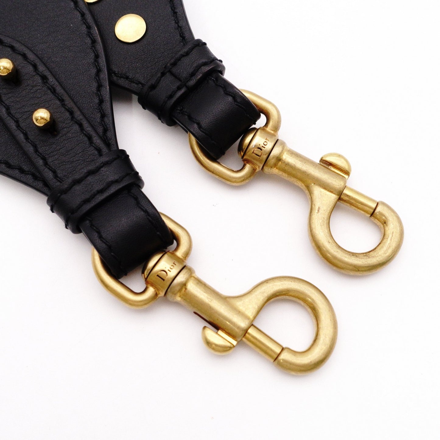 Christian Dior 30 Montaigne Shoulder Strap Canvas/Leather Black/White Antique Gold Hardware