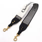 Christian Dior 30 Montaigne Shoulder Strap Canvas/Leather Black/White Antique Gold Hardware