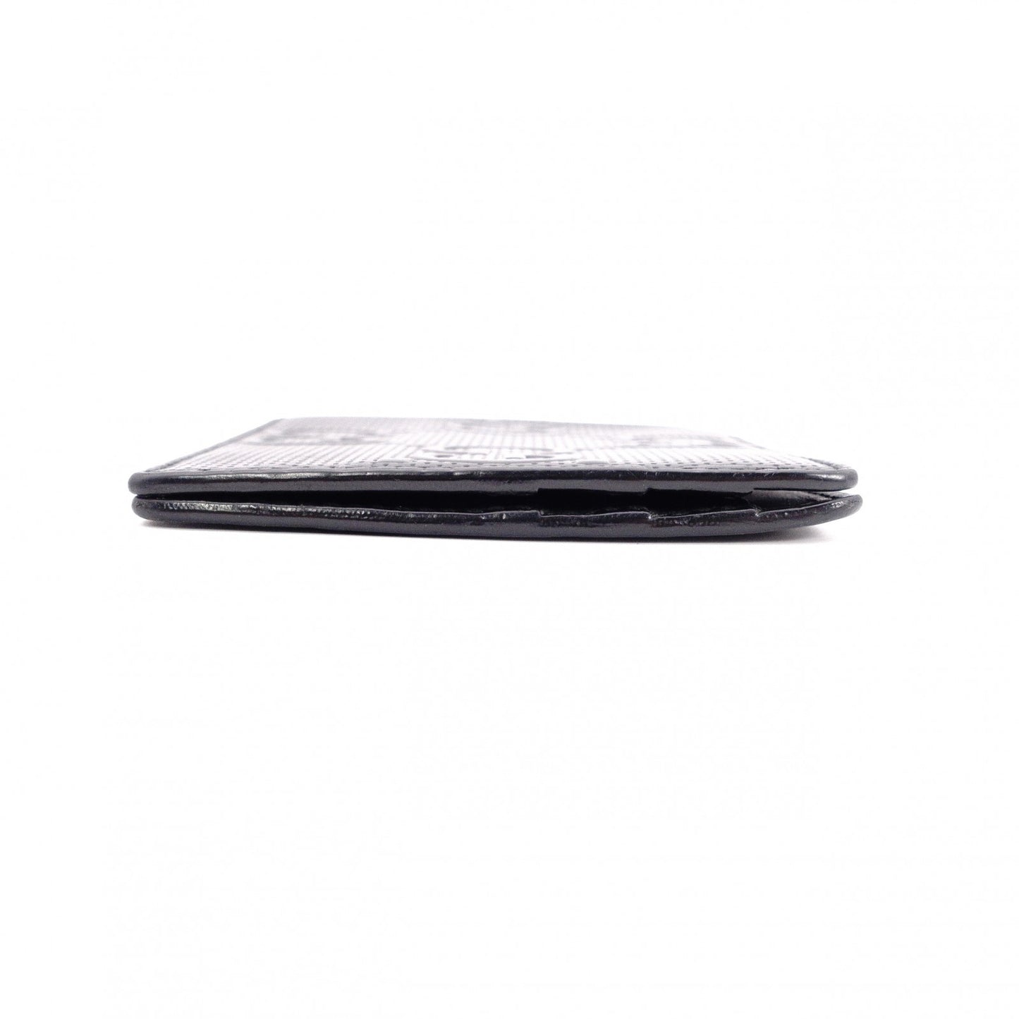 GUCCI Shima Bifold Wallet, Leather, Black, Men's, Card Case, Silver Hardware, GG Logo