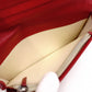 CHANEL Lambskin Piccolore Long Wallet, Leather, Red, Wallet with Silver Hardware