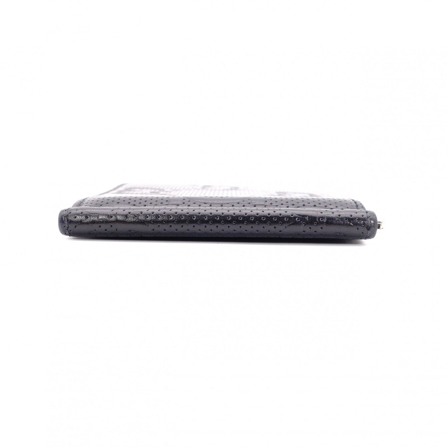 GUCCI Shima Bifold Wallet, Leather, Black, Men's, Card Case, Silver Hardware, GG Logo