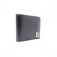 FENDI Zucca Bifold Wallet, Leather, Black, Men's, Gray, FF Logo
