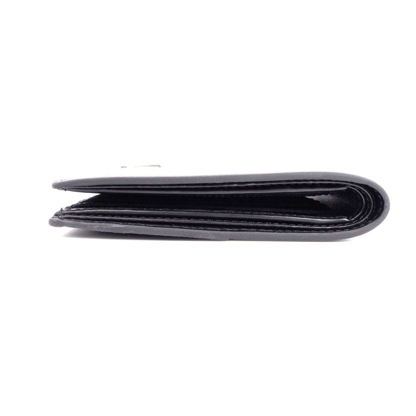 FENDI Zucca Bifold Wallet, Leather, Black, Men's, Gray, FF Logo