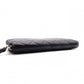 CHANEL Lambskin Coco Logo Matelassé Long Wallet, Leather, Black, Pull (Non-Genuine), Silver Hardware