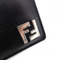 FENDI Zucca Bifold Wallet, Leather, Black, Men's, Gray, FF Logo