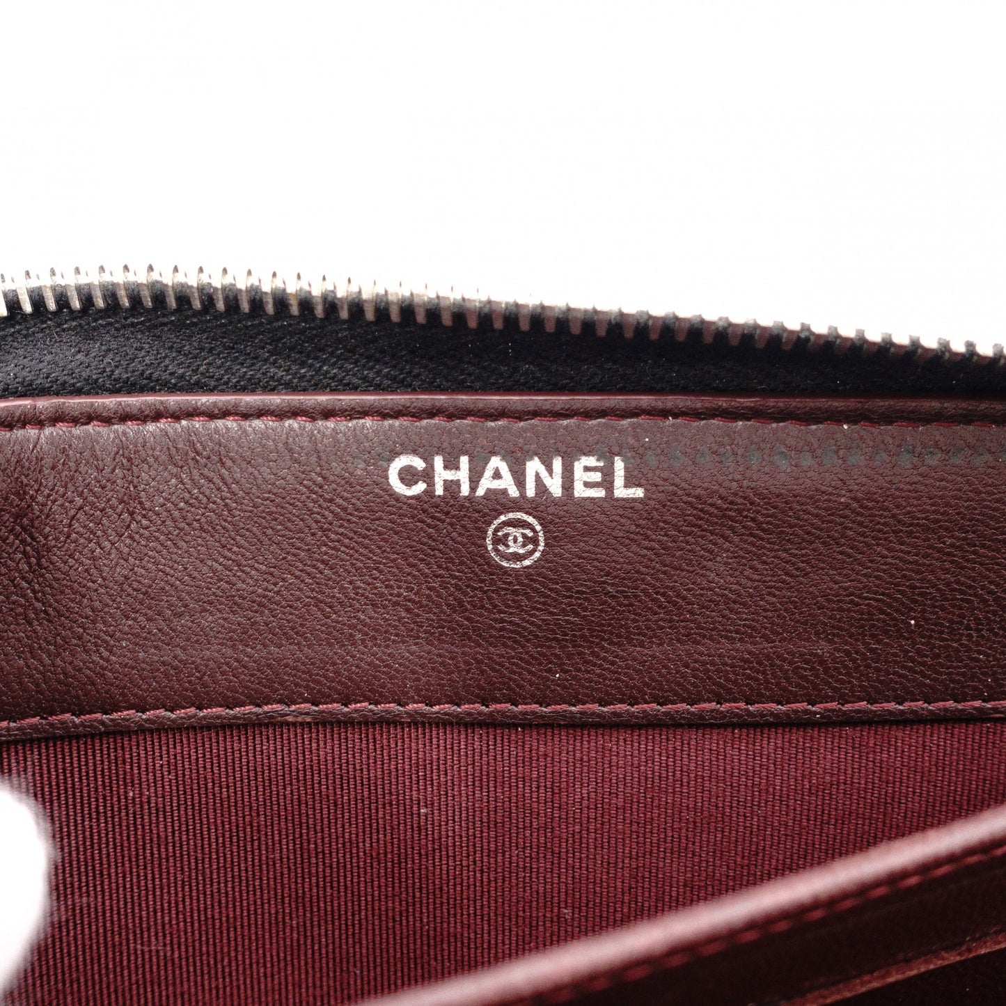 CHANEL Lambskin Coco Logo Matelassé Long Wallet, Leather, Black, Pull (Non-Genuine), Silver Hardware