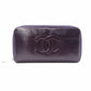 CHANEL シャネル キャビアスキン 長財布 レザー パープル【中古】 レディース