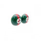 GUCCI Sherry Line Earrings, Metal and Plastic, Green and Red