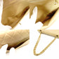 CHANEL Matelassé Double Flap Medium Size Beige Chain Shoulder Bag Leather Lambskin Gold Hardware 7-12-005