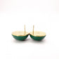 GUCCI Sherry Line Earrings, Metal and Plastic, Green and Red