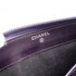 CHANEL シャネル キャビアスキン 長財布 レザー パープル【中古】 レディース