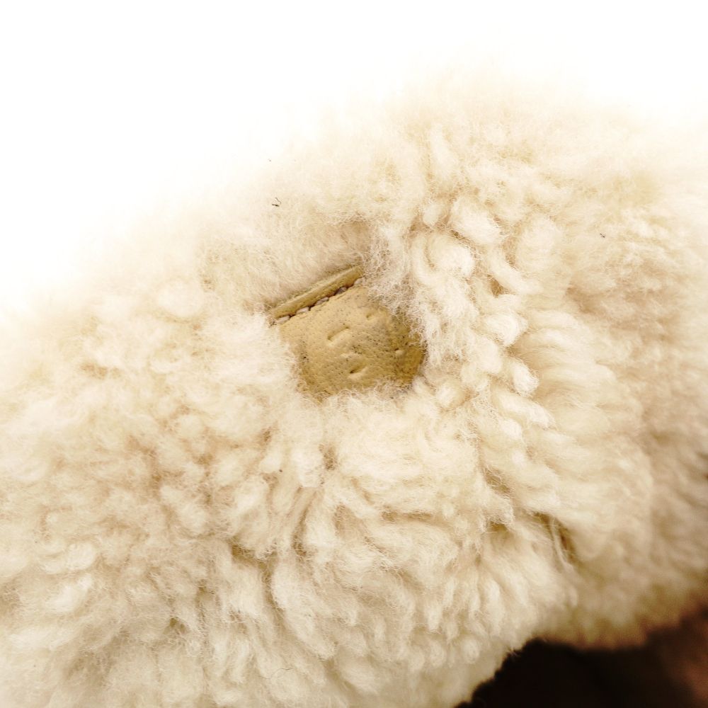 HERMES Flocon sneakers leather/Mouton black USED Women