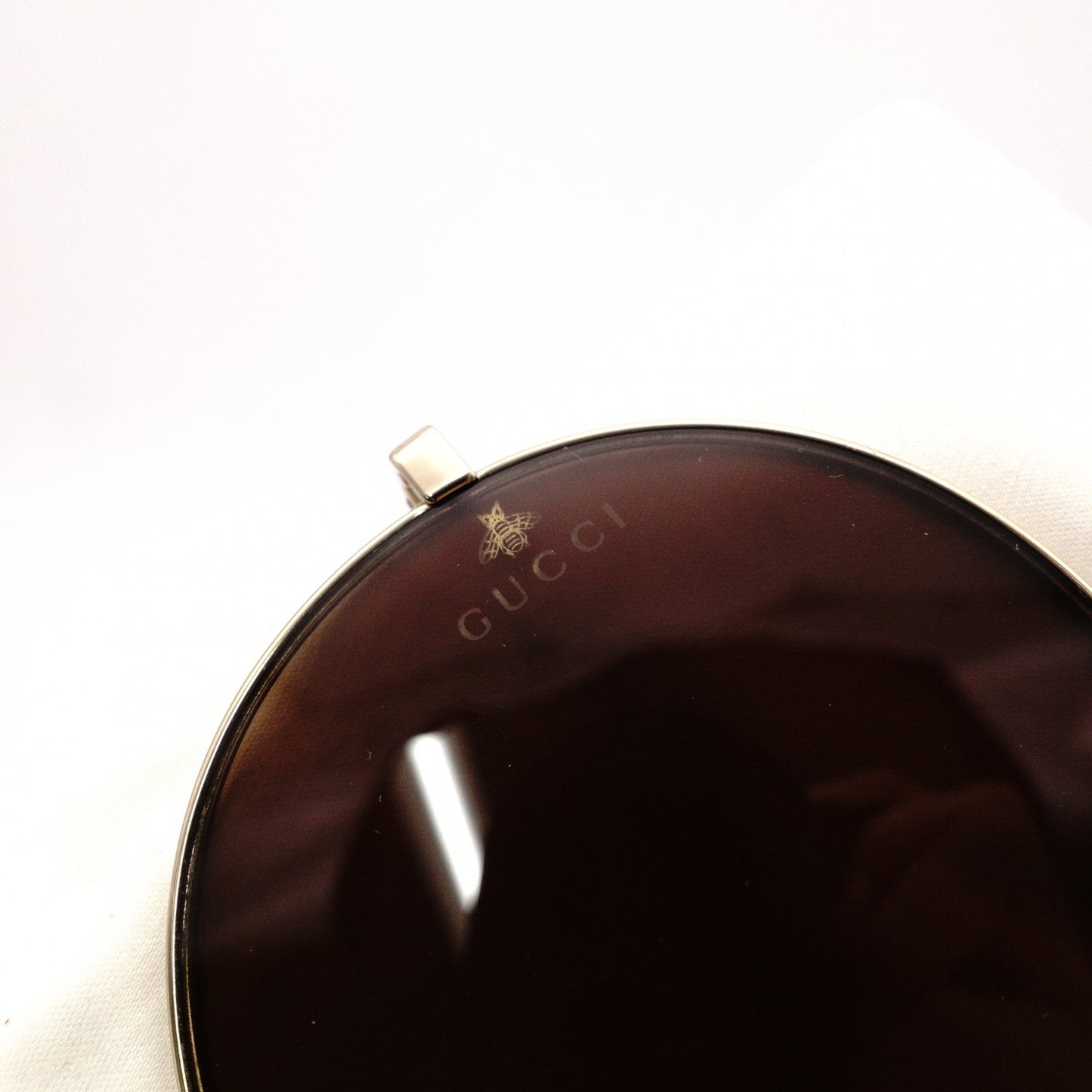 GUCCI Bee Sherry Line Sunglasses, Plastic, Brown, Unisex