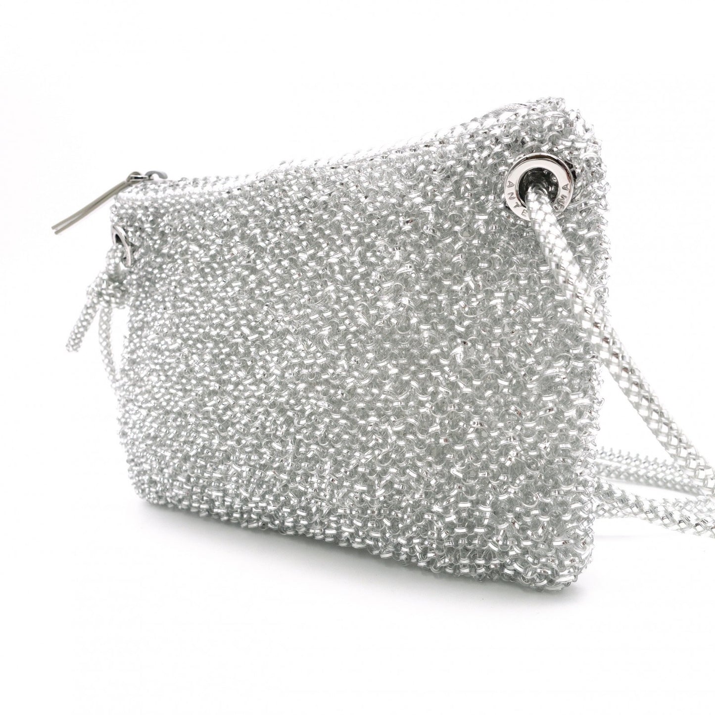 ANTEPRIMA Small Sempre Shoulder Bag, Chrome-Plated Iron, Clear
