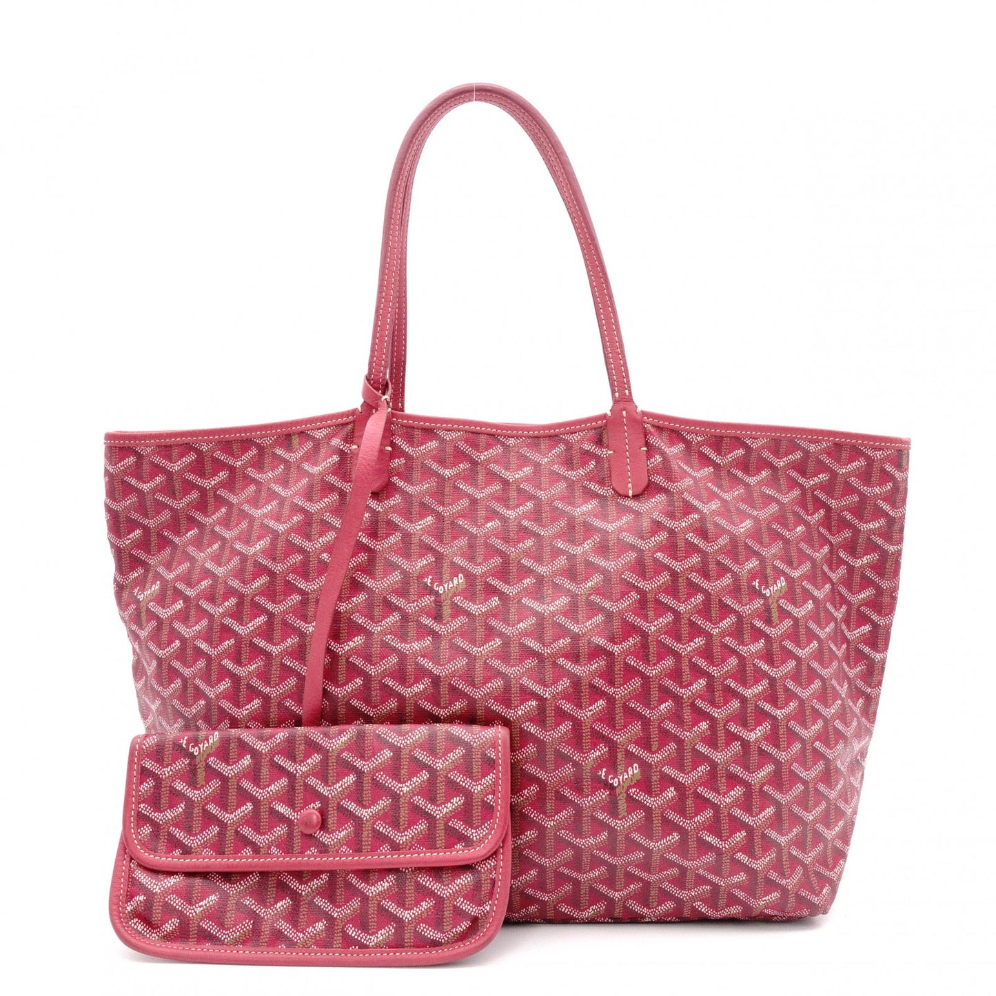 GOYARD Saint-Louis PM Tote Bag / PVC / Leather / Red / Includes Pouch