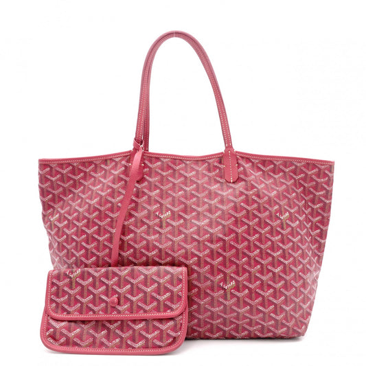 GOYARD Saint-Louis PM Tote Bag / PVC / Leather / Red / Includes Pouch