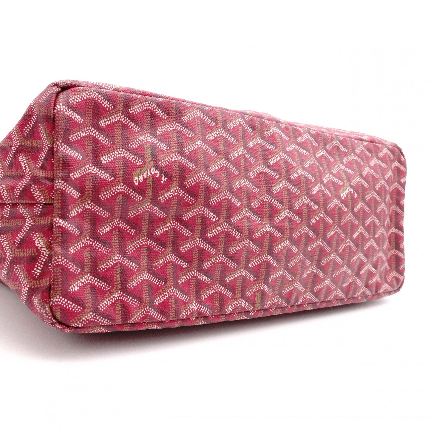 GOYARD Saint-Louis PM Tote Bag / PVC / Leather / Red / Includes Pouch
