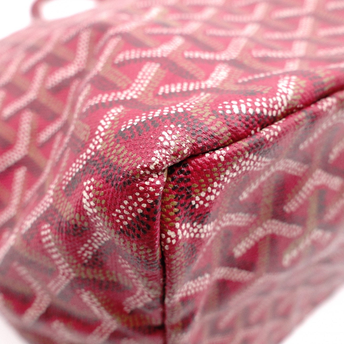 GOYARD Saint-Louis PM Tote Bag / PVC / Leather / Red / Includes Pouch