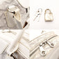 GOYARD Saint Jeanne GM Handbag White PVC Leather Boston Logo 7-11-789