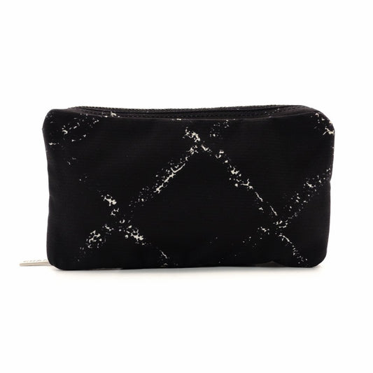 CHANEL Travel Line Pouch Black Nylon Accessory Pouch Black 7-12-639