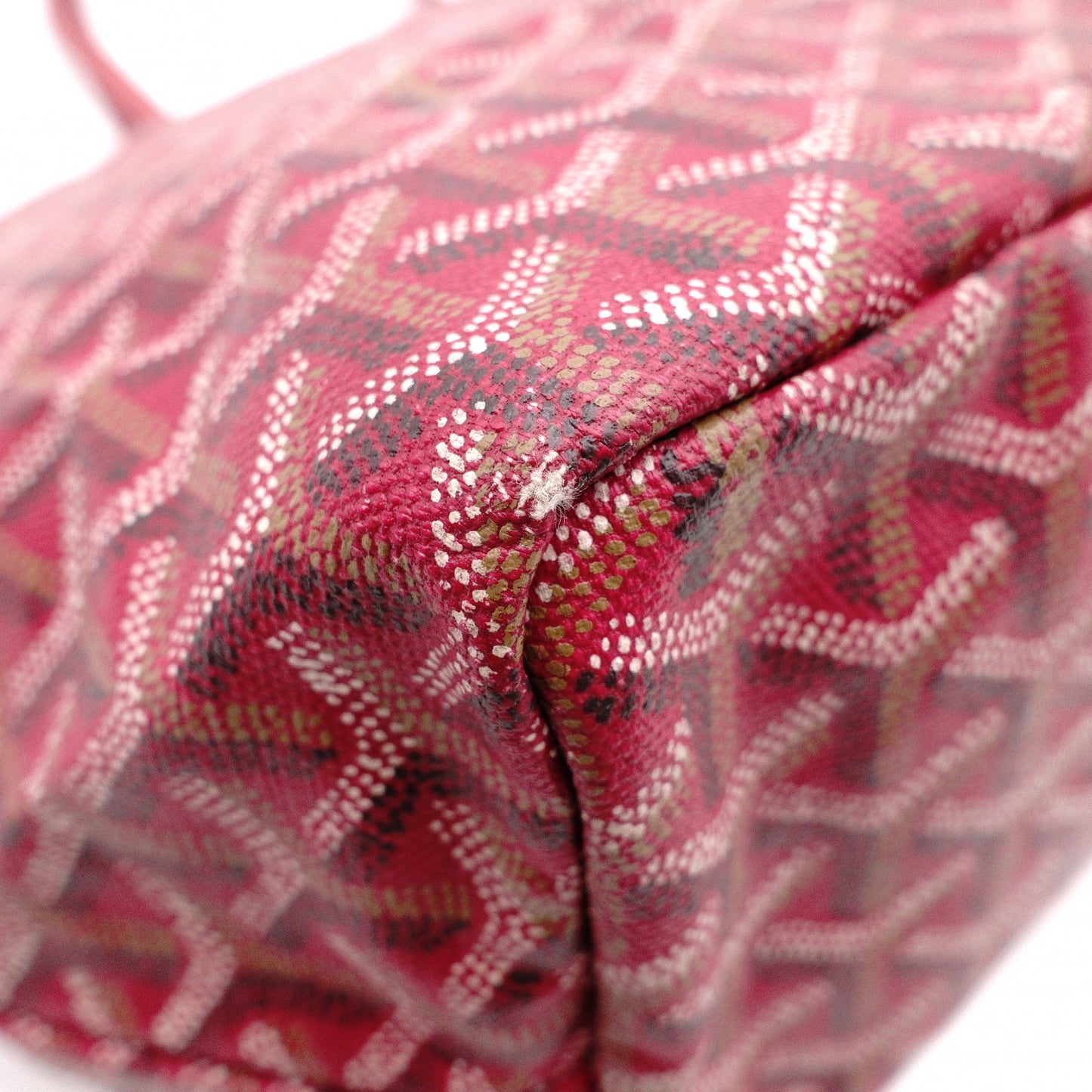 GOYARD Saint-Louis PM Tote Bag / PVC / Leather / Red / Includes Pouch