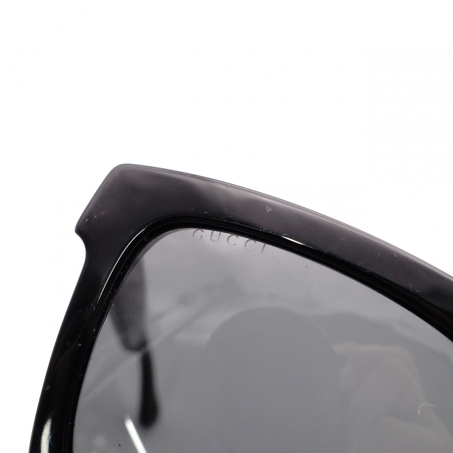 GUCCI Sunglasses, Plastic, Black, Unisex, Logo