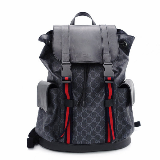 GUCCI Soft GG Supreme Backpack, Black, Men's