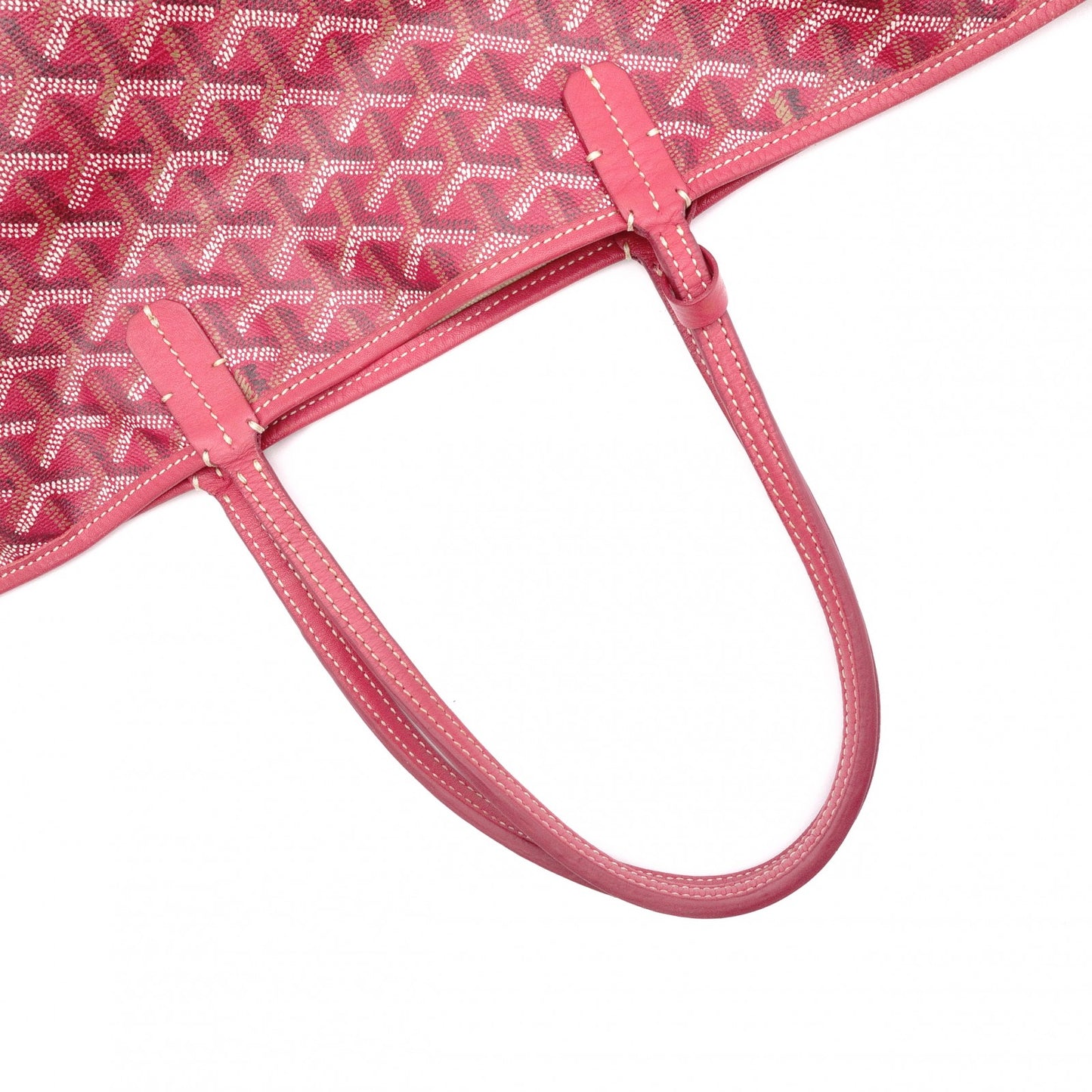 GOYARD Saint-Louis PM Tote Bag / PVC / Leather / Red / Includes Pouch