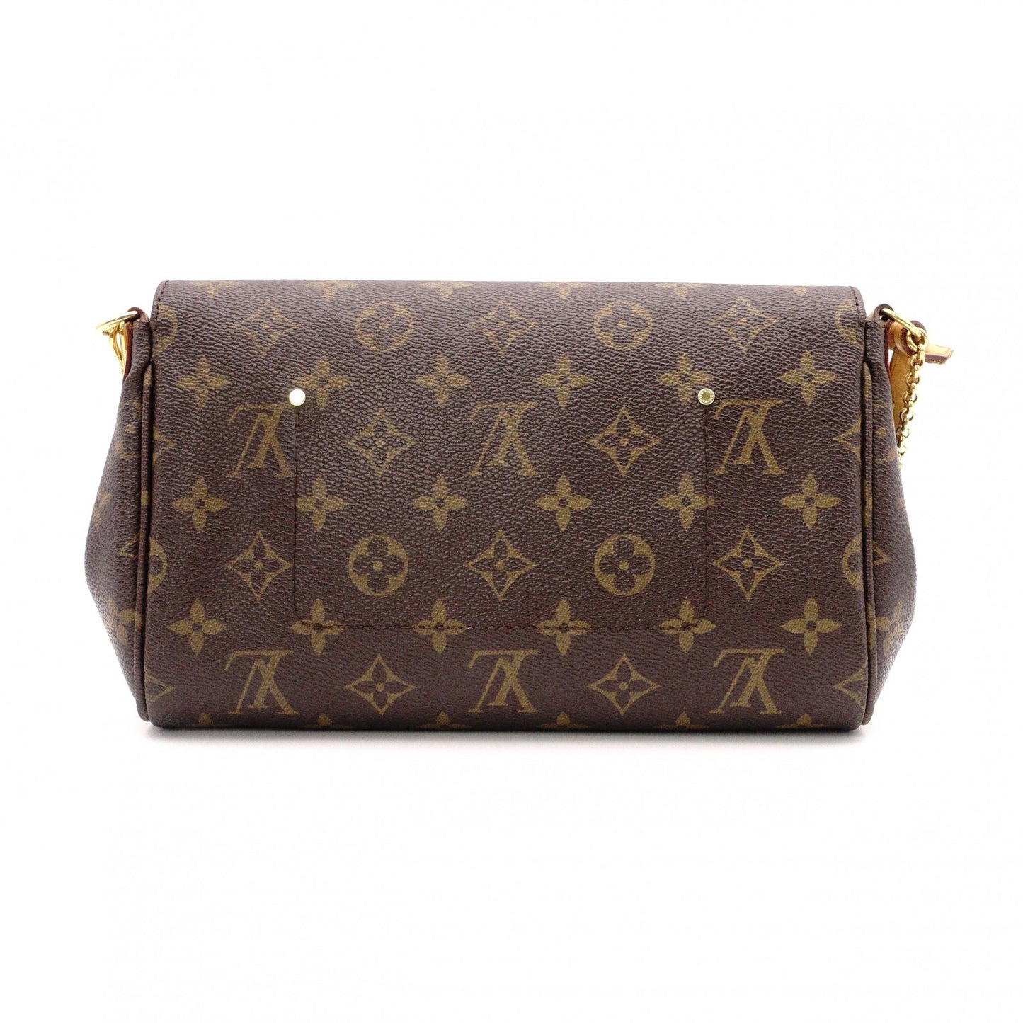 LOUIS VUITTON Favorite MM Monogram Canvas Shoulder Bag, PVC/Leather, Brown