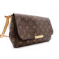 LOUIS VUITTON Favorite MM Monogram Canvas Shoulder Bag, PVC/Leather, Brown