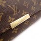 LOUIS VUITTON Favorite MM Monogram Canvas Shoulder Bag, PVC/Leather, Brown