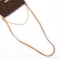 LOUIS VUITTON Favorite MM Monogram Canvas Shoulder Bag, PVC/Leather, Brown