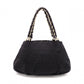 FENDI Mia Chain Bag Zucca Shoulder Bag Nylon/Cotton Black FF Logo